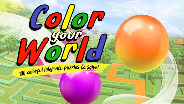 постер игры Color Your World: 100 Colorful Labyrinth Puzzles to Solve!