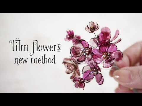 Видео: [Смола x OPP-пленка] Я сделала серьги с очень тонкими лепестками, они были очень милые🌸