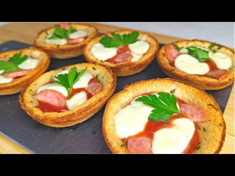 Видео: ТАРТАЛЕТКИ из тостового хлеба по-итальянски с МОЦАРЕЛЛОЙ!