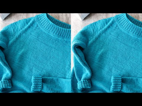 Видео: Ч. 1 Свитер с нулевым регланом. Рассчет нулевого реглана. Попетельный МК. Вязание для новичков.