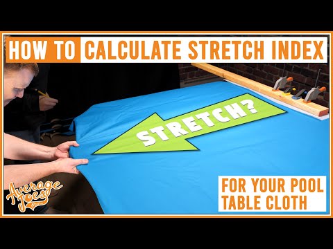 Видео: Как рассчитать индекс растяжения при установке сукна для бильярдного стола