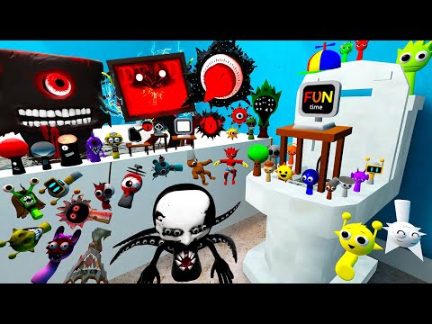 Видео: ВСЕ СПРУНКИ ХОРРОР ФАЗЫ ПРОТИВ БОЛЬШОЙ УНИТАЗ - All Phases Horror Incredibox Sprunki Big Toilet Gmod