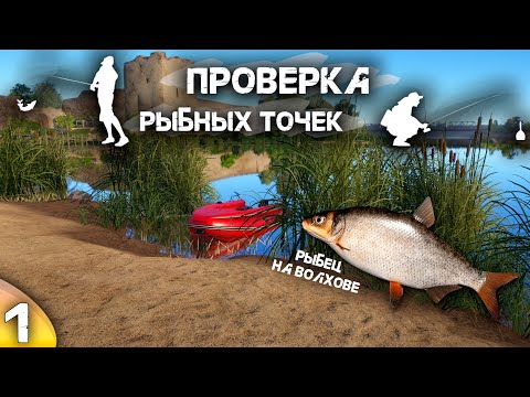 Видео: Проверка рыбных точек (ПРТ) Русская Рыбалка 4 - Рыбец на Волхове [#1]