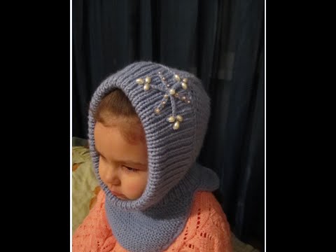 Видео: КАПОР ДЛЯ ДЕВОЧКИ! ВЯЗАНИЕ СПИЦАМИ! Вязание для начинающих. Дочка в тепле! Knitting.