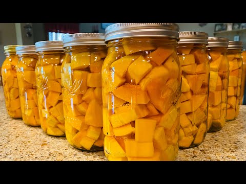 Видео: Консервированная мускатная тыква | Консервирование под давлением | Заполнение полок кладовых