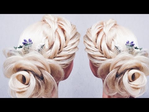 Видео: Прическа на  14 февраля. ПРИЧЕСКА без плойки!  ♡ РОЗА ИЗ ВОЛОС ♡ Flower Braid Hair Tutorial ♡