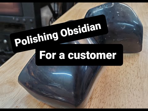 Видео: Полировка ЧЕТЫРЕХ изделий из обсидиана для клиента