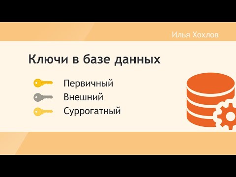 Видео: Первичный ключ, внешний ключ, суррогатный ключ / Илья Хохлов