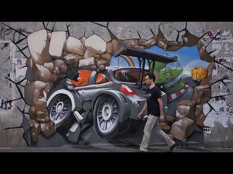 Видео: Крутые стереоскопические рисунки на стенах домов