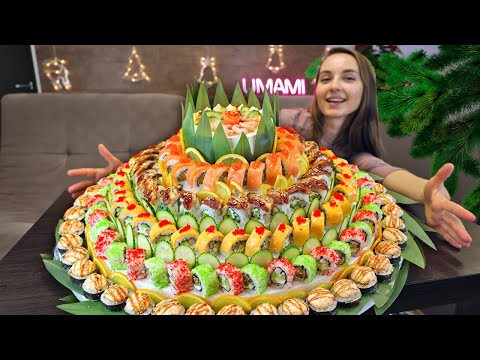 Видео: Я мечтала ЕГО ПРИГОТОВИТЬ! Огромный СУШИ ТОРТ на праздник!