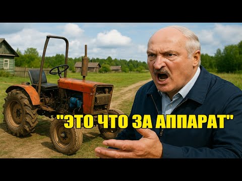 Видео: Скандал в деревне: Лукашенко нашёл самодельный трактор и пришёл в ярость