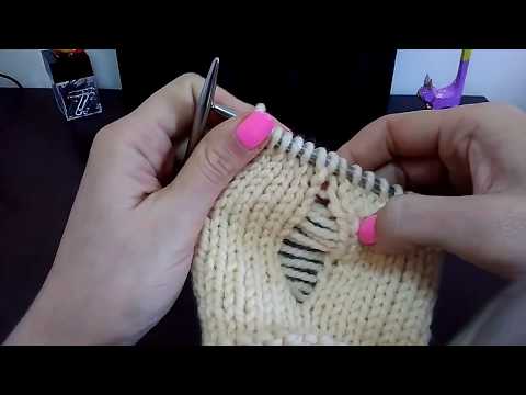 Видео: Вязание спицами. Узор "спущенные петли". 3.