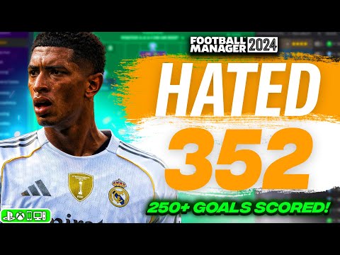 Видео: Самая ненавистная тактика 3-5-2 в FM24 – более 250 забитых голов – Лучшая тактика FM24