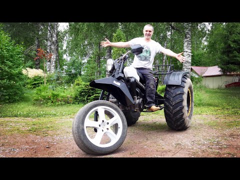 Видео: Самодельный ТРОЕПЕД с колесом от Porsche! Финальная сборка