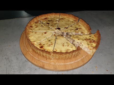 Видео: КИШ с Курицей и Грибами-французский открытый пирог из песочного теста