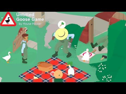 Видео: Садовод-овощ мешает гусю устроить пикник ▶ Миссии в саду ▶ Untitled Goose Game #1