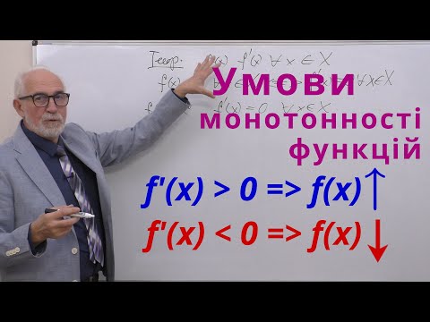 Видео: ДЧ19. Умови монотонності функцій.