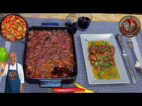 Видео: Запеченный в духовке тас-кебаб (гуляш) на подушке из жареных баклажанов