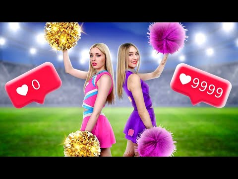 Видео: Богатая Непопулярная VS Бедная Популярная Чирлидерша || Везучая VS Невезучая