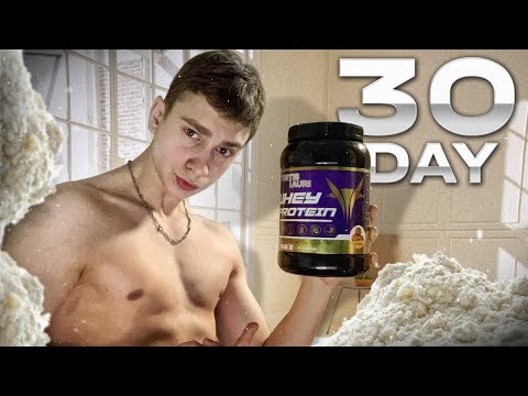 Видео: Принимаю Настоящий Протеин Для Набора Мышечной Массы! Поможет?!