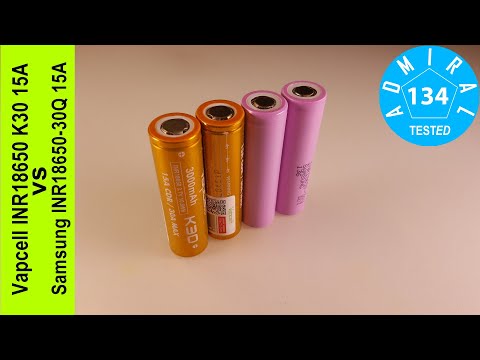 Видео: Vapcell K30 vs Samsung 30Q. Сравнительный обзор аккумуляторов