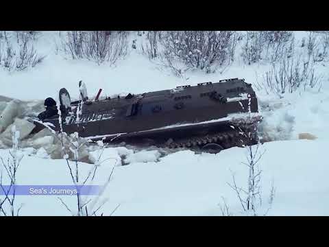 Видео: Вездеходы МТЛБ, ГАЗ 71, ВИТЯЗЬ по бездорожью крайнего севера