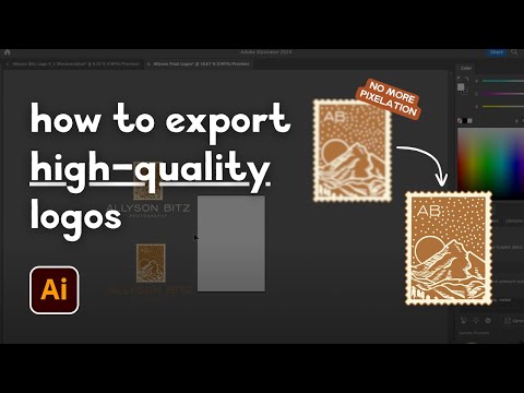 Видео: Как экспортировать высококачественный логотип в Adobe Illustrator