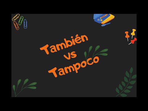 Видео: A1. Разница между también и tampoco