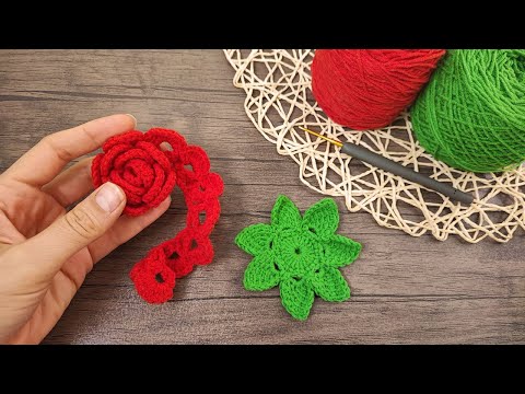 Видео: 🌹🌹 Цветок Розы 3D крючком (Цветок и Роза крючком)