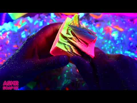 Видео: NEON SOAP | ASMR SOAP. 💛🧡💚🩷Резка сухого мыла. Satisfying video💛🧡💚🩷