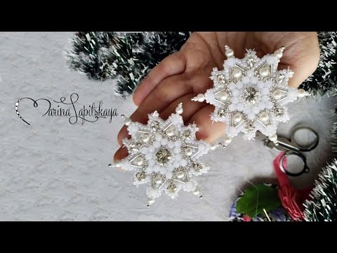 Видео: ❄️ Как сделать брошь "Снежинка" (мастер-класс)