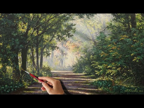Видео: How to paint "Summer morning". Acrylic painting | Живопись акрилом "Летнее утро"