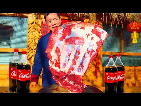 Видео: Огромный стейк со вкусом COLA! Особый рецепт, уникальный вкус! | Дядя Сельский Гурман