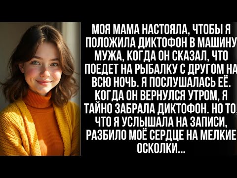 Видео: Мама сказала спрятать диктофон в машине мужа… Но то, что я услышала, лишило меня сна