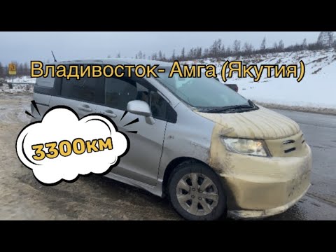 Видео: Перегон авто Honda Freed Spike 2010 Владивосток -Амга (Республика Саха (Якутия))