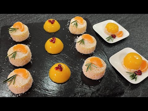 Видео: Эффектный и быстрый Мандариновый десерт! Тает во рту! Без желатина и яиц! Новогодний десерт!