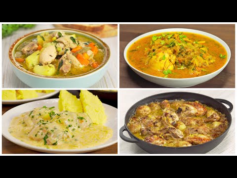 Видео: 4 ПРЕВОСХОДНЫХ БЛЮДА С ТУШЕНОЙ КУРИЦЕЙ. Рецепты от Всегда Вкусно!