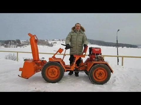 Видео: Самодельный минитрактор со снегоуборочником