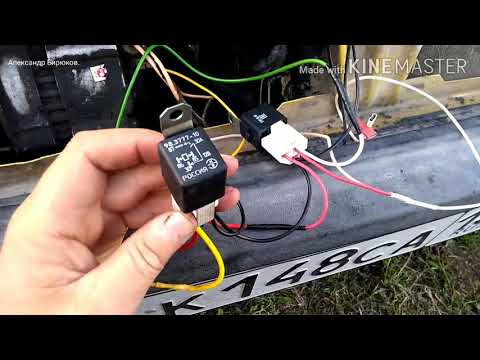 Видео: Подключение ДХО через релюшки, чтобы не забывать включать и выключать.