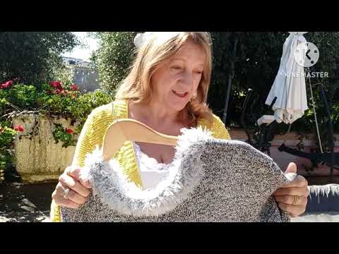 Видео: Готовые работы. Вязание и шитье. Использую остатки пряжи и  ткани.