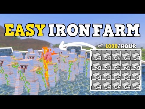 Видео: САМАЯ ПРОСТАЯ ФЕРМА ЖЕЛЕЗА в Minecraft Bedrock 1.21!