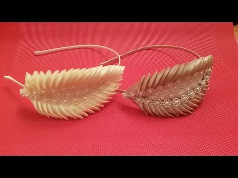 Видео: Ободок Канзаши к Вечернему Платью Kanzashi Headband ✔ Marine DIY✔