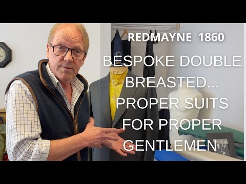 Видео: Двубортный пиджак, сшитый на заказ... Настоящие костюмы для настоящих джентльменов.