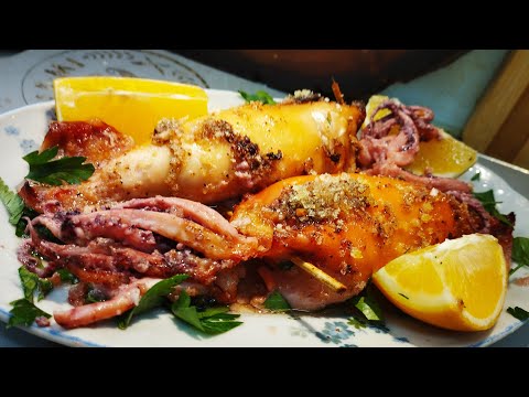 Видео: 283 # Фаршированные кальмары в духовке - очень вкусное блюдо, из кухни моей бабушки  - Yami Yami