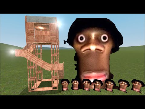 Видео: Семья Аухх против башен в Garry's Mod