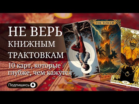 Видео: 10 карт Таро, которые чаще всего трактуют неправильно — от Влюблённых до Мира.