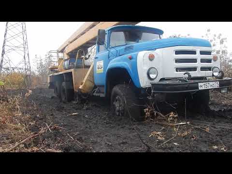 Видео: Автовышка ЗиЛ-133ГЯ Крокодил на бездорожье