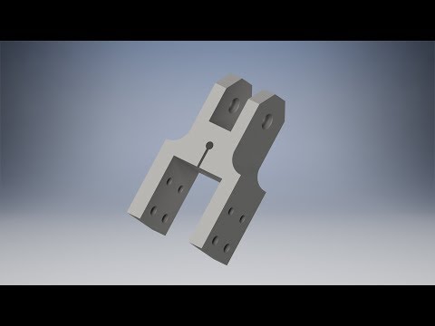 Видео: Моделирования кронштейна в Inventor - Видео уроки по Inventor