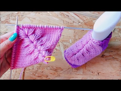 Видео: Шикарные Пинетки спицами ✨ с объемным узором 😉