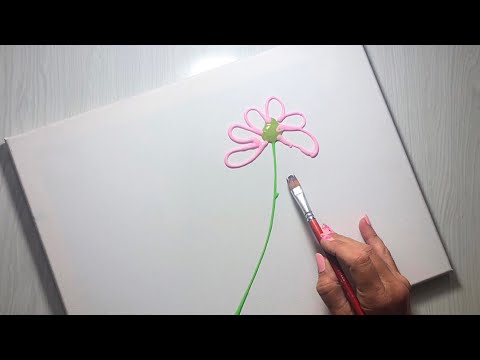 Видео: Учимся рисовать цветы / Техника рисования акриловыми красками / Пошагово